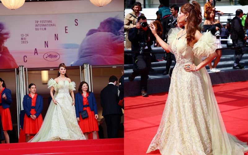 कान फिल्म फेस्टिवल में चमकी आरुषि निशंक, पहना फैब्रिक वेस्ट से बना गाउन